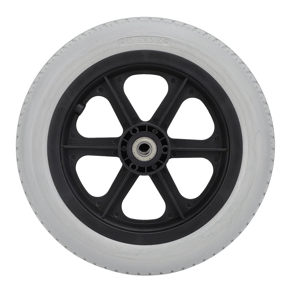 12in PU Wheelchair Caster Front Rear Caster Tire Replacement Wheels for Wheelchair