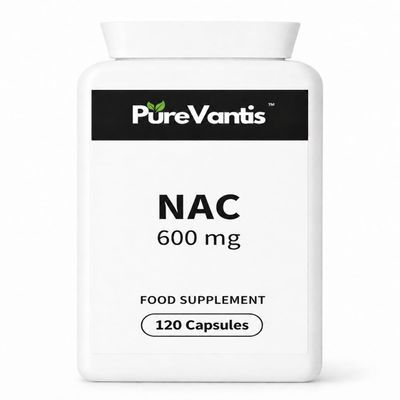 NAC Supplement 600mg 120 Capsules | N-Acetyl Cysteine for Antioxidant & Liver Support