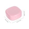 ARTSEWPLY Pink Retainer Cleaning Box with Built-in Drainer Basket and Secure Lid, Plastic Retainer Storage Holder Offering Easy Cleaning and Secure Sealed Design for Denture Holder Adults view 2