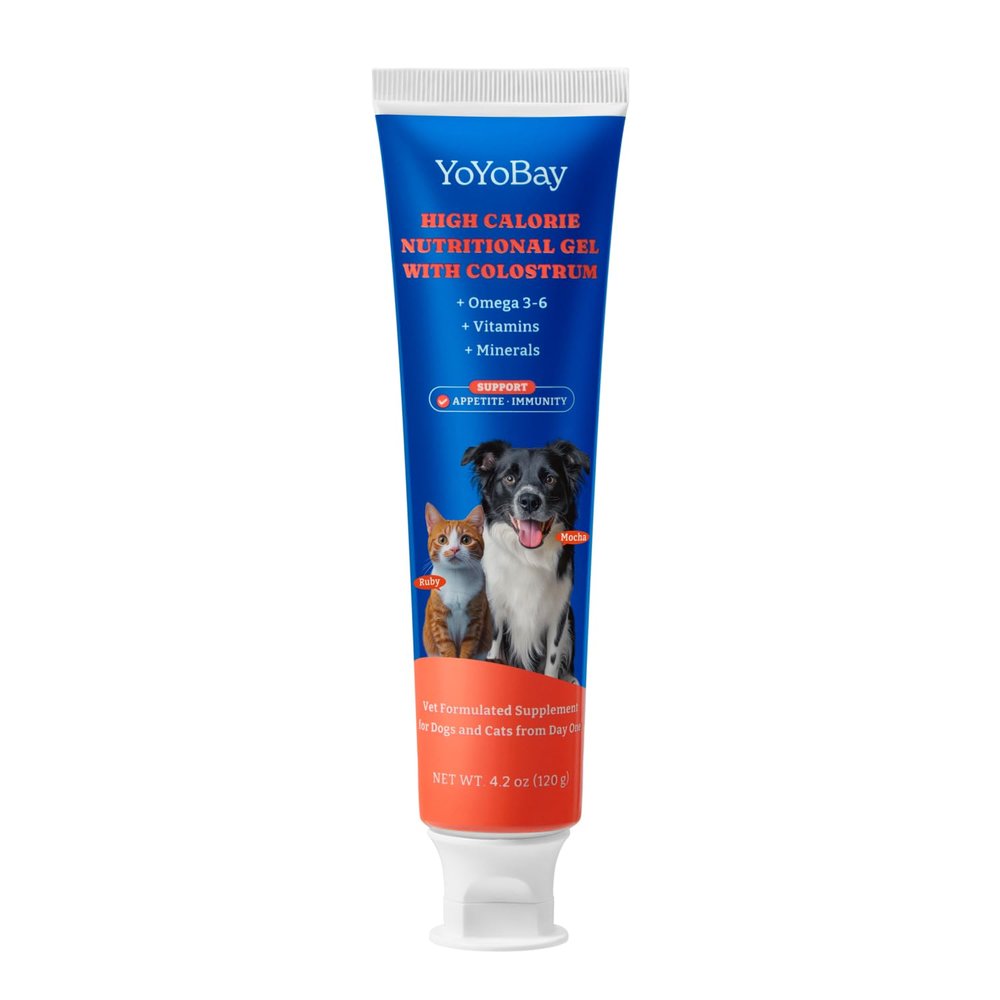 YoYoBay Bovine Colostrum Nutrical Gel for Dogs & Cats,Support Appetite