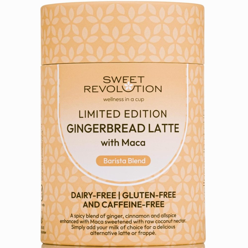 Sweet Revolution Gingerbread Latte with Maca Barista Blend (1 x 100g). Caffeine Free, Gluten Free, Dairy Free, Refined Sugar-Free.