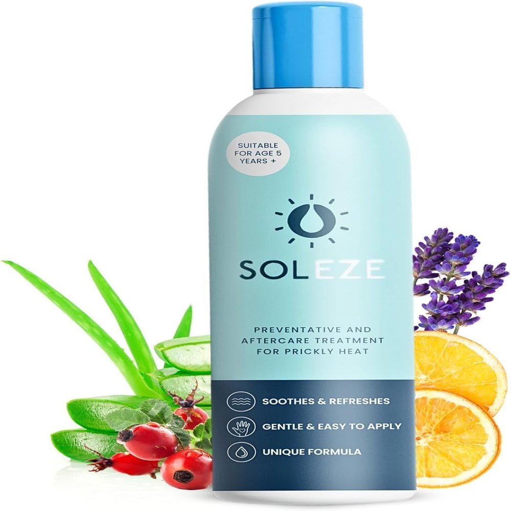 Prickly Heat Treatment Spray for All Ages | Instant Cooling Relief for Itchy Skin & Heat Rash Prevents | Soothes Skin Spray Made with Natural Ingredients for Lasting Protection (150 ml)