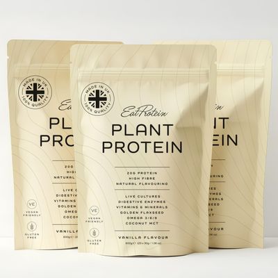 EatProtein Vegan Protein Powder Designed for Women 1800g | 20g Pea Protein with Added Vitamins, Fibre & Live Cultures | Dairy, Lactose, Gluten & Soy Free Plant Based Protein Shake | UK Made | Vanilla