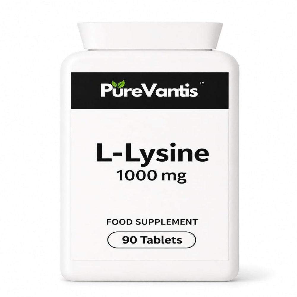 L-Lysine 1000mg 90 Tablets | Essential Amino Acid for Immune & Collagen Support, UK Made