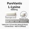 L-Lysine 1000mg 90 Tablets | Essential Amino Acid for Immune & Collagen Support, UK Made view 2