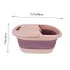 HAPINARY Portable Pink Foldable Foot Soak Bucket Plastic Basin for Home Use with Stable and Strong Design for Outdoor and Foot Massage Shops Relaxing Bath view 2