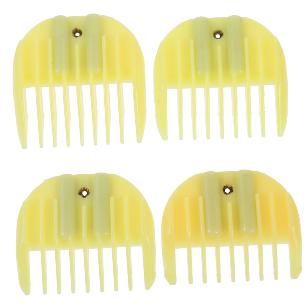 Beaupretty 4Pcs Professional Hair Trimmer Comb Set with Adjustable Guide for Precision Cutting and Styling ABS Barber Accessories for Hair Cutting and Trimming