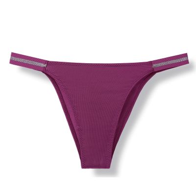 Waist Thong Transparent Lingerie Women Underwear Sexy Sexy Librarian Costumes for Women Plus Size (Purple, M)