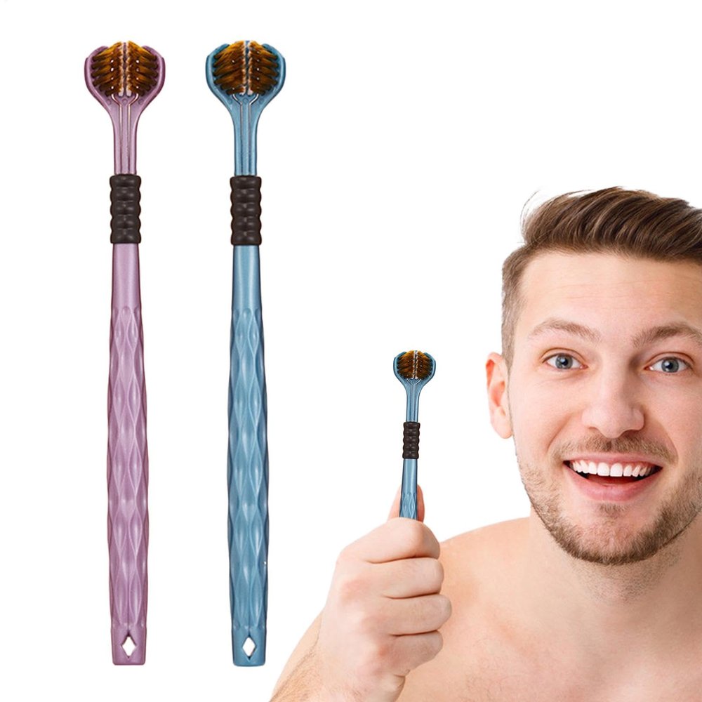 3 Sided Toothbrush for Adults,Three Sided Toothbrush - Travel Toothbrush with Soft Bristles | Travel Toothbrushes for Adults | Portable Toothbrush for Men Women
