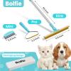 Carpet Rake for Pet Hair Removal, Pet Hair Removal Tool Set of 3, 56 Long Handle Carpet Pet Hair Removal Carpet Scraper Dog Cat Hair Remover for Sofa, Couch, Car, Rug view 2
