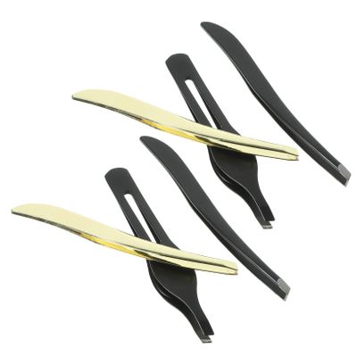 Beaupretty Facial Eyebrow Tool Mini Eyebrow Tweezers Grooming Kit Black Tint Makeup Tool Clip Tweezers