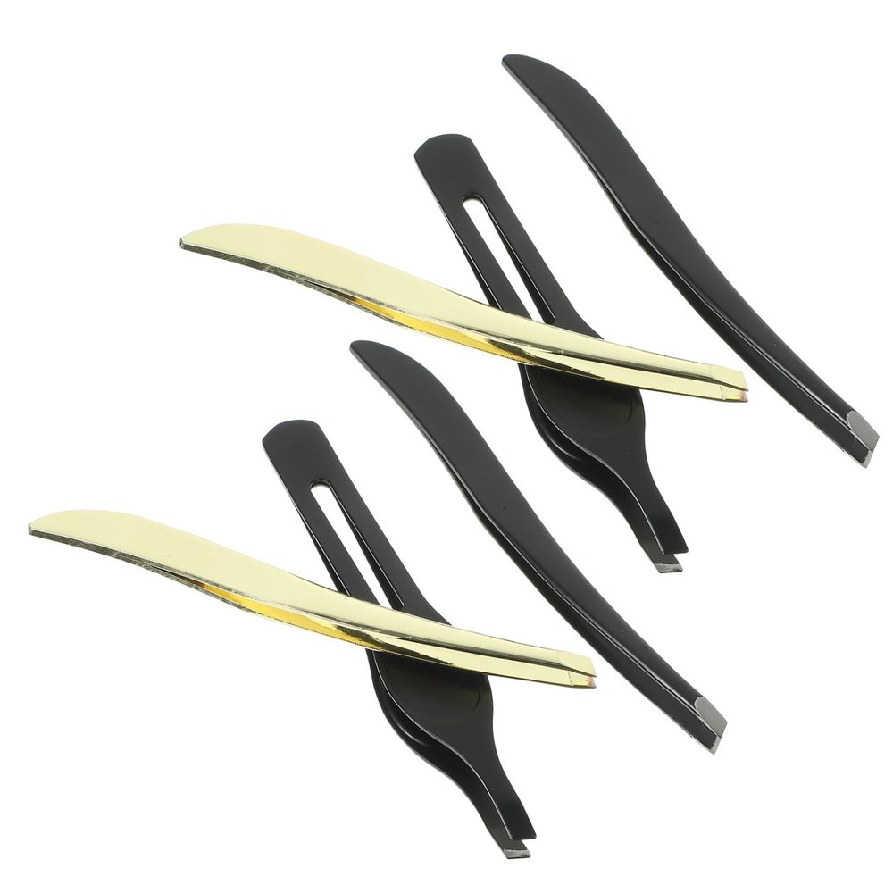 Beaupretty Facial Eyebrow Tool Mini Eyebrow Tweezers Grooming Kit Black Tint Makeup Tool Clip Tweezers