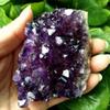 100-150g AAA Natural Quartz Amethyst Cluster Geode Druzy Crystal Mineral view 2