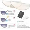 2PCS Adhesive Magnifying Reading Lenses for Glasses, Stick-on Reading Glasses Lens, Reusable Lenses Bifocal Stick-on Presbyopic Lenses, for Elderly Reading (300) view 2