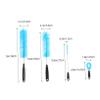 JEWEDECO 4pcs Long Handled Bottle Brush for Cups Glass Jar Brush Stainless Steel Comfortable to Hold Handle view 2