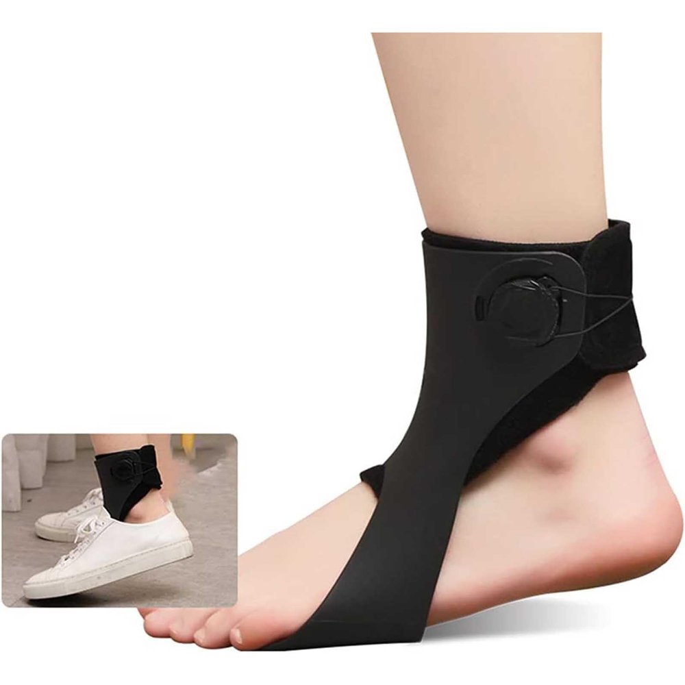WPJQJWD Ankle Foot Orthosis Support Brace, Ankle Support Brace Stabilizer Adjustable Foot Lifter Correction Aid Pads For Hemipleia Stroke Pain Relief, Shoes Can Be Worn