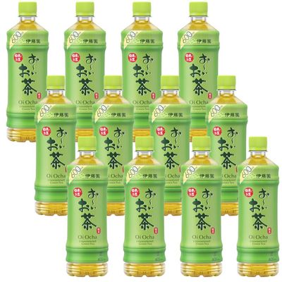 Oi Ocha Unsweetened Green Tea Drink 600ml | Authentic Japanese Style Ready To Drink Green Tea | Refreshing & Healthy Beverage Cold Brew Tea (12 Bottle)