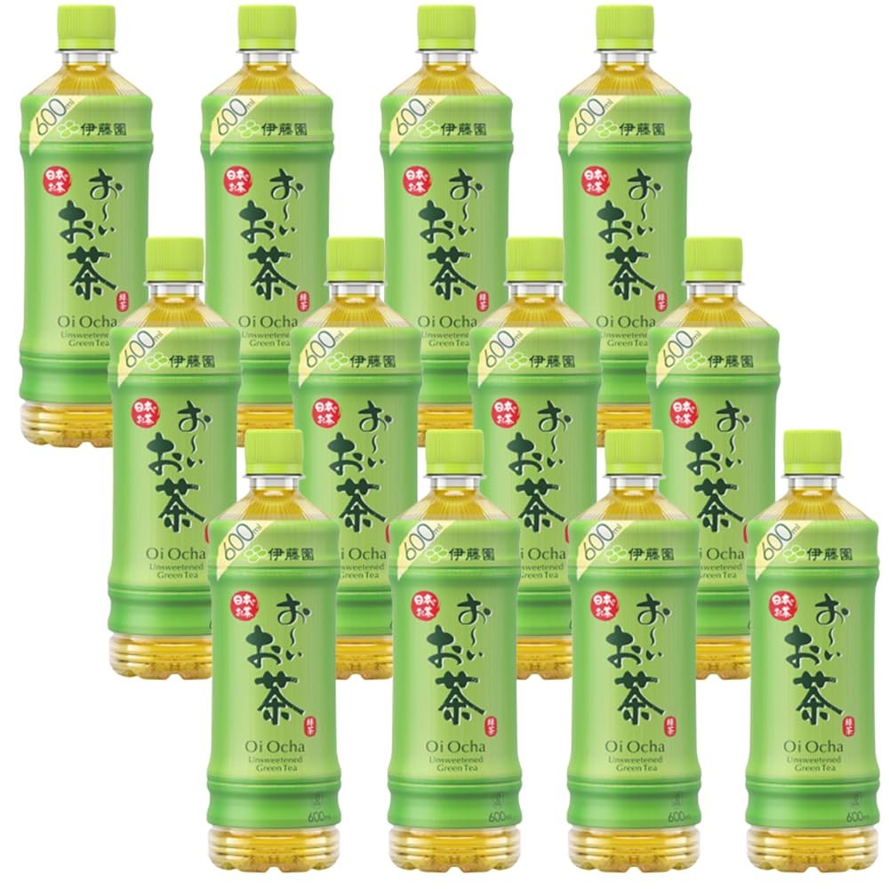 Oi Ocha Unsweetened Green Tea Drink 600ml | Authentic Japanese Style Ready To Drink Green Tea | Refreshing & Healthy Beverage Cold Brew Tea (12 Bottle)