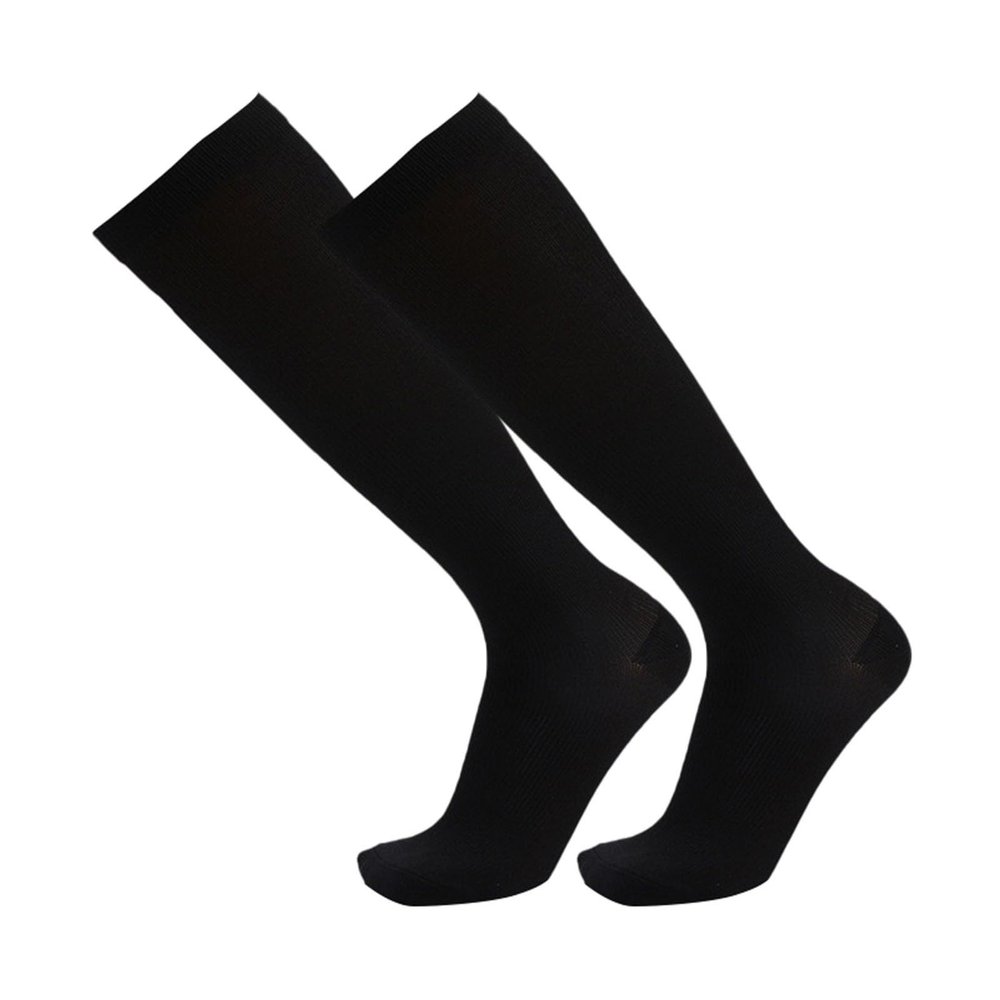 Compression Socks For Men & Women Graduated Knee High Compression Stockings Calf Leg & Foot Stocking Pants (Black, L)