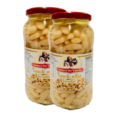 Camara Lui Enache Fasole Alba 540G Enache'S Chamber White Bean Beans The Taste of Tradition Sterilized Product Product of Romania Pack of 2