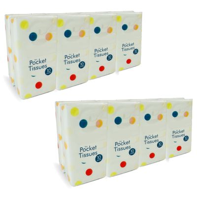 Lizzy 16 Pack Pocket Tissues (160 Sheets) | Ultra Soft 3 Ply Travel Size Facial Tissues | Compact Multipack for Bag, Car, Office & Everyday Use