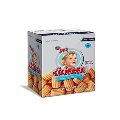 Eti Cicibebe Baby Biscuits with Calcium, Classic Variety (250gr X 4)