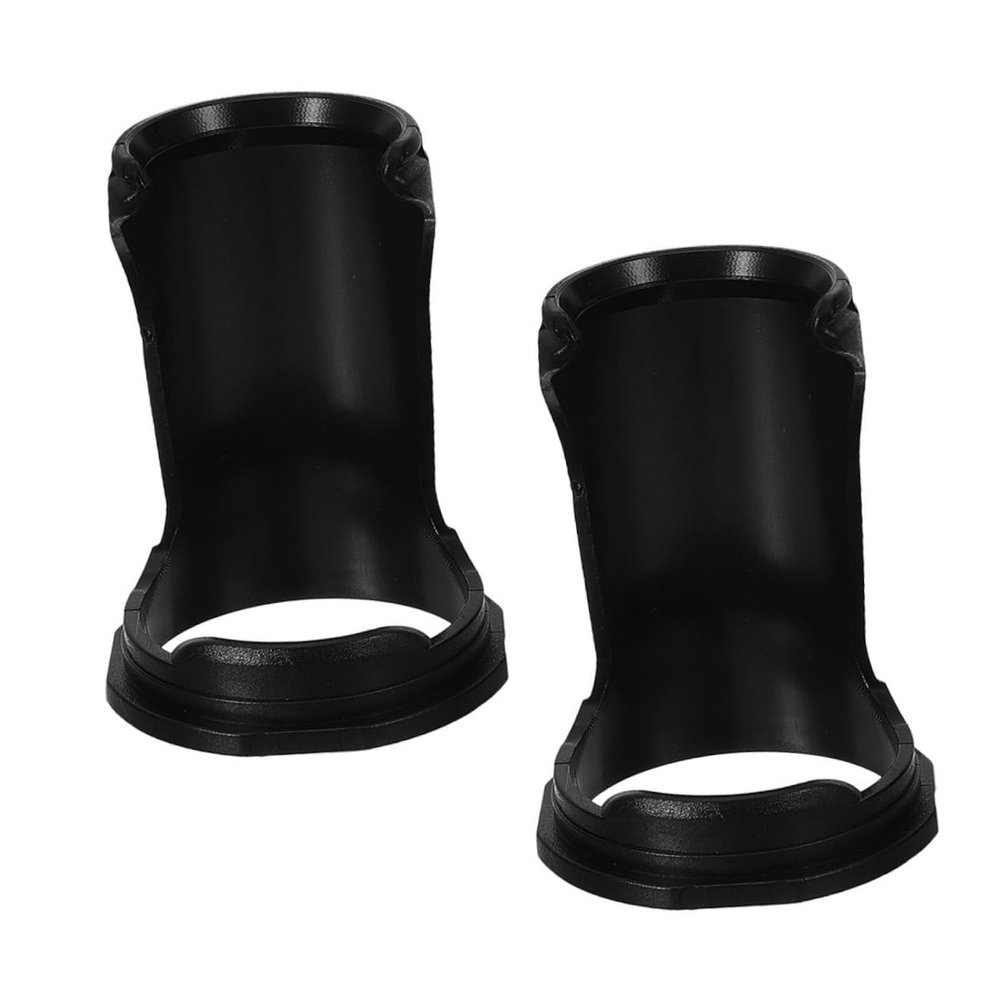 FRCOLOR 2pcs Black Plastic Shaving Brush Holder Stand Portable Shave Brush Rack Organised Drying and Display for Home Travel Salon Use