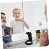 FRCOLOR 2pcs Black Plastic Shaving Brush Holder Stand Portable Shave Brush Rack Organised Drying and Display for Home Travel Salon Use view 4