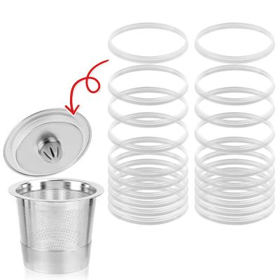 20 Pcs Silicone Gaskets for Keurig Stainless Steel Refillable, Reusable Gasket Ring Replacement Silicone Seals for Keurig Reusable Coffee Filter