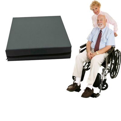 GRIZZLY FOAM 4inch/10cm Thick Memory Foam Wheelchair Seat Pad waterproof pressure Relief Multi-use With Removeable Zipp Cover Ask Customized Size (Charcoal Grey, 24x26x4inch 60x66x10cm)