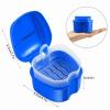 FGUUTYM Denture Bath Case, Cup Box, Storage Container with Strainer Basket for Travel Cleaning, Tartar Remover, Ultrasonic Professional (Blue, One Size) view 2
