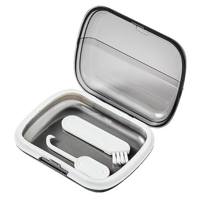 Zunishaone Retainer Holder Case | Odorless Aligner Case with Lid Hinge - Portable Denture Case Retainer Box with Braces Removal Tool Mouthguard Case for Dentures Clear Braces