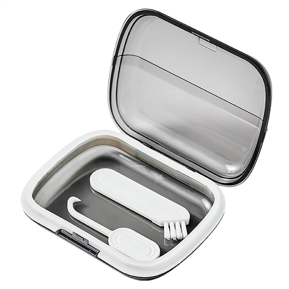 Zunishaone Retainer Holder Case | Odorless Aligner Case with Lid Hinge - Portable Denture Case Retainer Box with Braces Removal Tool Mouthguard Case for Dentures Clear Braces