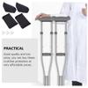 Crutch Pads Black Memory Sponge Polyester Hand Grips view 2