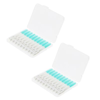 BCOATH 80pcs Interdental Brushes Tooth Cleaners with TPE Material for Gentle Gum Massage and Effective Oral Cleaning, Prevent Dental Lines and Bad Breath, for Home and Office Use