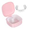 BCOATH Portable Retainer Case with Secure Lid and Built-in Drainer Basket, Plastic Denture Holder for Easy Cleaning and Versatile Use, Storage Box for Braces and Orthodontic Devices view 1