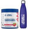 Applied Nutrition Hydration Electrolyte & Vitamin Powder + Blue Steel Flask 500ml- Natural Energy & Reduces Tiredness & Optimise Hydration (240g - 30 Servings)(Strawberry & Raspberry) view 1