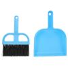 SEWOART Mini Broom and Dustpan Set Plastic Material with Wear Resistance , for Cleaning Hard-to-Reach Spaces Like Computer Vents and Auto Parts , Blue Portable for Home and Pet Store Use view 1
