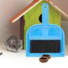 SEWOART Mini Broom and Dustpan Set Plastic Material with Wear Resistance , for Cleaning Hard-to-Reach Spaces Like Computer Vents and Auto Parts , Blue Portable for Home and Pet Store Use view 2
