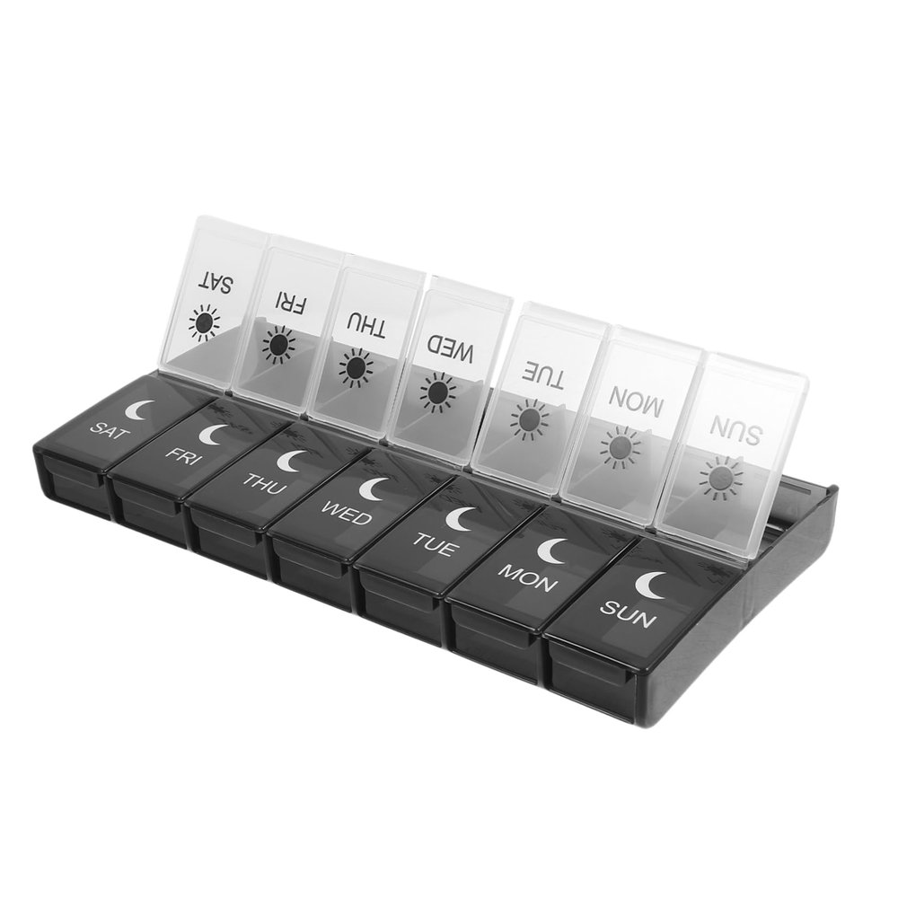 Portable Pill Box 14 Compartments Pp Weekly Organizer