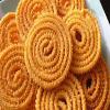 Traditional Rice & Wheat Flour Chakri (Chakli) Crunchy Snack with Sesame Seeds & Spices (Pack of 1 * 7 piece) view 1