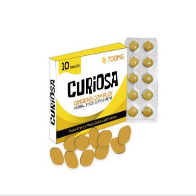 CURIOSA Gold 700mg | Stronger | Longer | Harder | Performance | Extra Strength Enhancing Pills, Stamina Endurance Booster Supplement Pills for Men | 10 Ginseng Tablets