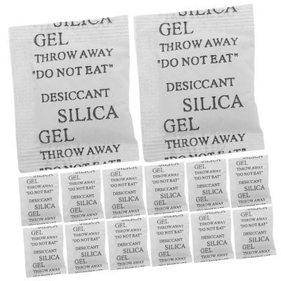 TOPBATHY 100pcs Silica Gel Packets 2 Gram Food Safe Silica Desiccant Sachets Moisture Absorber Reusable for Food Storage and Jewelry Control