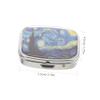 TOVINANNA Metal Pill Box Case Small for Purse Pocket Travel Case Compartments Organizer for Medicine Vitamin Storage for Daily Use Traveling view 2