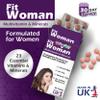 VITAGENERICS FitWoman High Strength Multivitamin & Minerals | x30 Tablets | with Folic Acid, Iron, Zinc, Selenium, Biotin, Vitamin C, B-Complex & More! UK Made Supplement for Women view 2