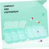 TOVINANNA 2pcs Portable Medicine Organizers Holders Cases for Travel Storage Secure Pill Storage Boxes Individual Compartments view 3