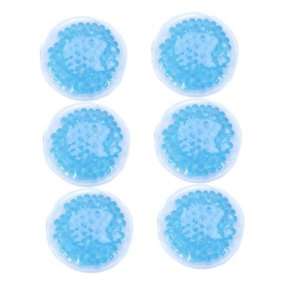 TOVINANNA 6pcs Round Hot-Cold Gel Packs for Injury Heat Pad and Pain Relief, Reusable PVC Compress Pad with Hot-Cold Therapy, for Back Pain and Recovery