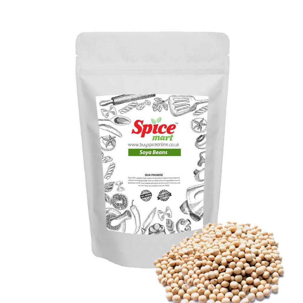 1kg | SOYA Beans Whole Premium Quality by Spice Mart (1000 Grams)