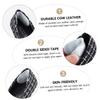 TOVINANNA 4 Pairs Self-Adhesive Anti-Slip Heel Protectors Made of Leather and Latex Sponge, Abrasion Resistant Heel Pads for Warm Shoes and Sports Shoes, Grey view 2
