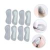 TOVINANNA 4 Pairs Self-Adhesive Anti-Slip Heel Protectors Made of Leather and Latex Sponge, Abrasion Resistant Heel Pads for Warm Shoes and Sports Shoes, Grey view 4